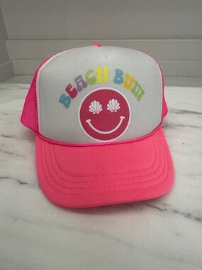 Otto pink and white ball cap. Beach Bum logo. Great condition